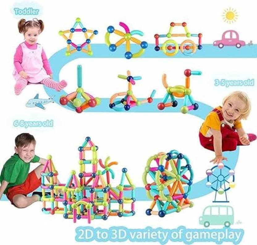 25 PCS Megnetic Building Blocks  (Multicolor)