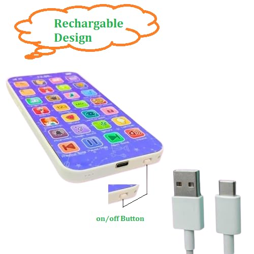 Edu Learning Musical Phone for Kids with 28 Engaging Function I IEducational Mobile Toy I Alphabet, Numbers, Rhymes & Music | Screen-Free Learning Toy (2+ Years)