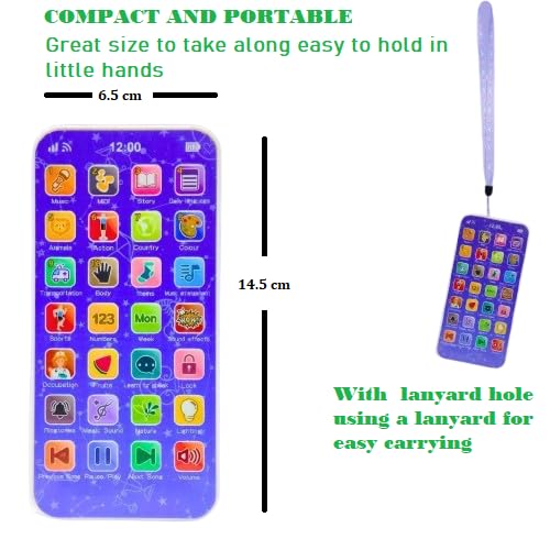 Edu Learning Musical Phone for Kids with 28 Engaging Function I IEducational Mobile Toy I Alphabet, Numbers, Rhymes & Music | Screen-Free Learning Toy (2+ Years)