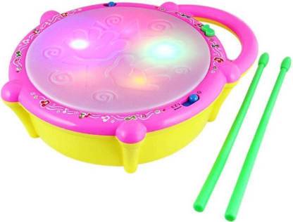 Baby Musical Flash Drum With Musical Light  (Multicolor)