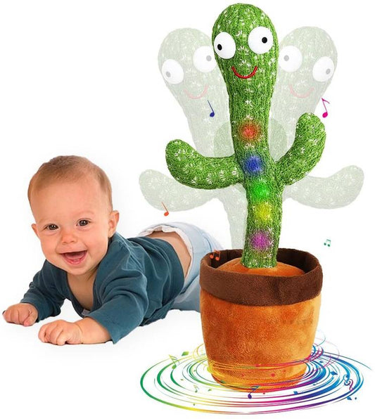 Talking Cactus for Kids Baby Dancing Wriggle Sing Recording Repeat What You Say  (Green)
