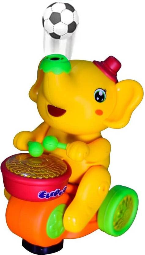 Toys Elephant Musical Toy with Levitation Ball on Nose Along with Dazzling Light Drum  (Multicolor)