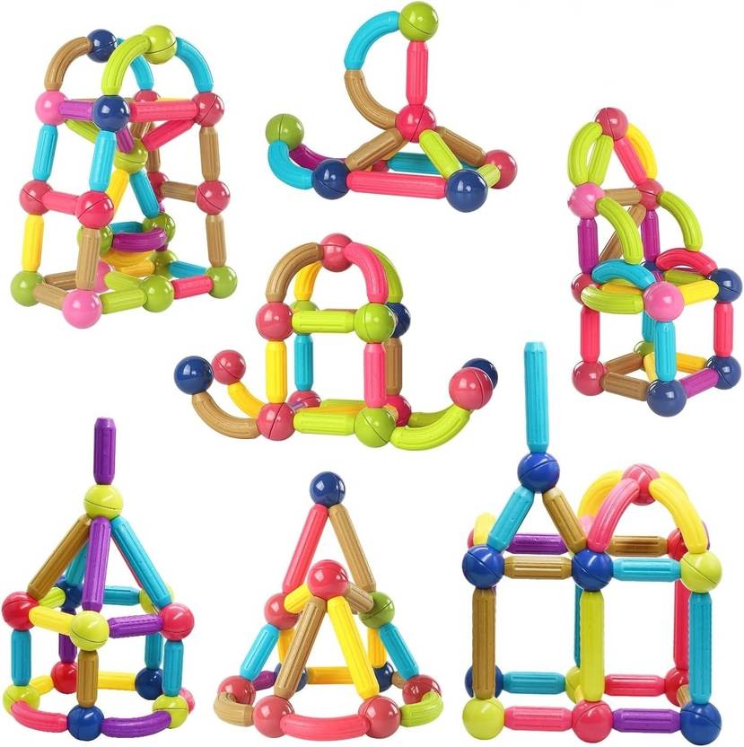 Learn With Fun Magnetic Sticks Building Blocks for Kids 36 Pcs  (Multicolor)
