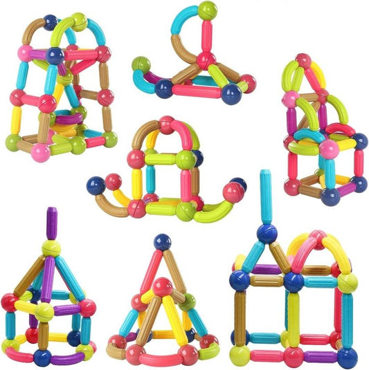 Learn With Fun Magnetic Sticks Building Blocks for Kids 36 Pcs  (Multicolor)