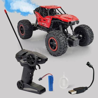 Mist Smoke Effect Monster Truck Rock Crawler Climbing Rc Toy Vehicle Car  (Multicolor)